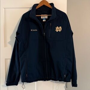 Columbia Dark Blue Jacket with Notre Dame logo